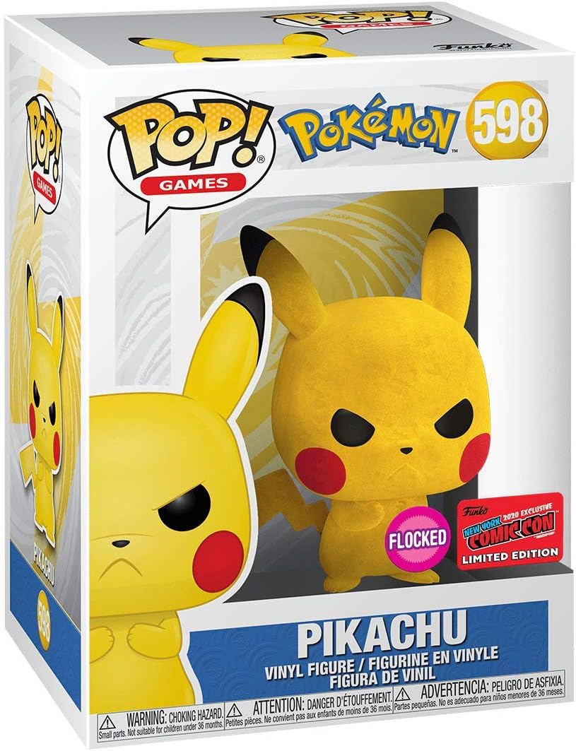 Pikachu Flocked Funko Pop comic con