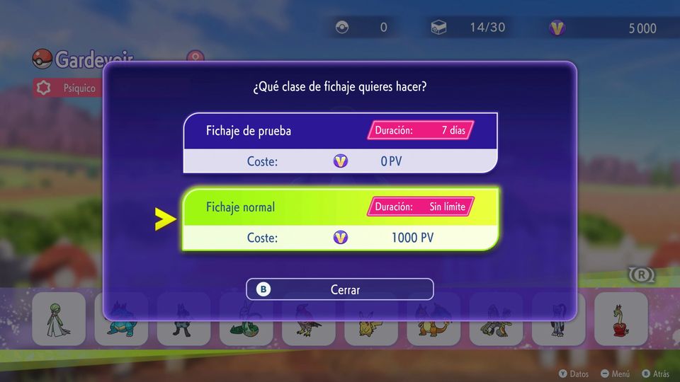 Fichajes Pokémon Champions