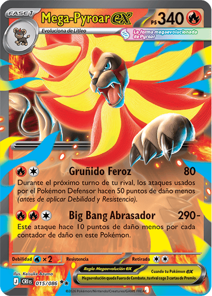 Mega Pyroar ex Megaevolución-Caos Creciente