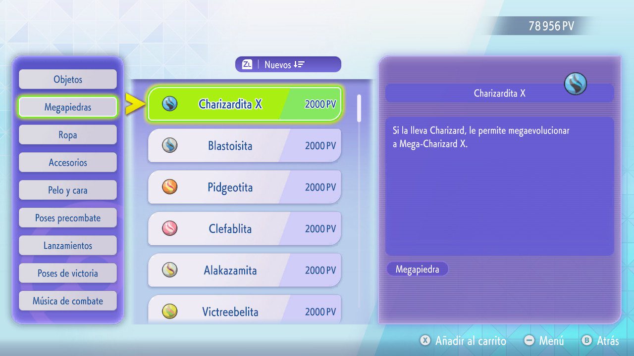 Megapiedras Pokémon Champions