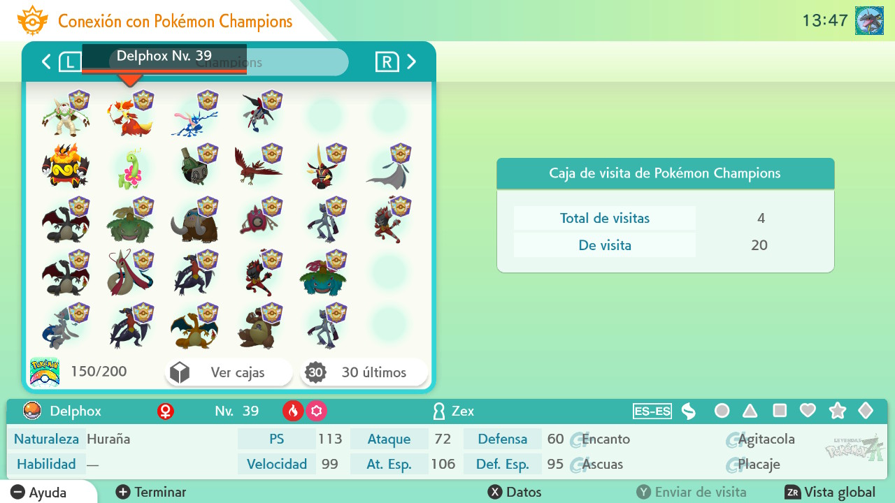 Transferencia en Pokémon Champions